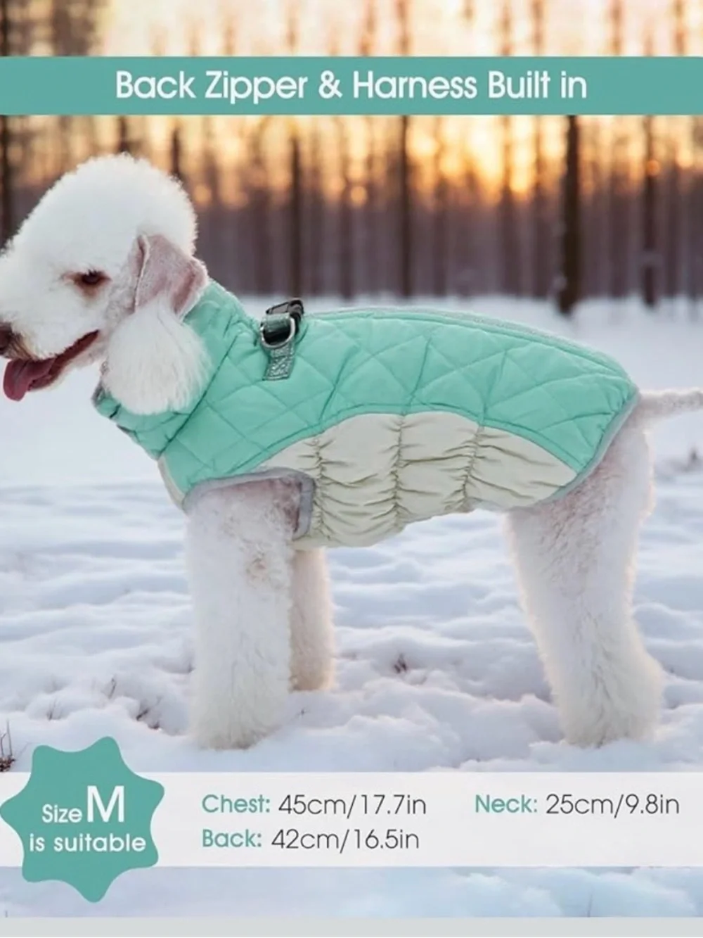 Waterproof XL Dog Winter Jacket With Harness Built In-Reflective 968-3